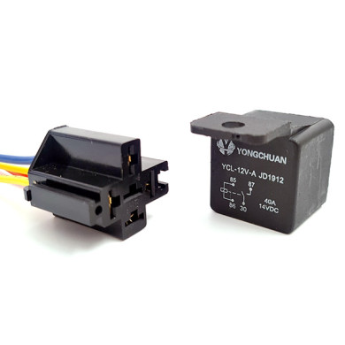 Relè di commutazione 12V 40A 4 pin con base Relè di commutazione 12V 40A 4 pin con base