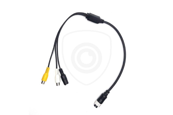 Adattatore 4-PIN femmina / 2x RCA femmina + alimentazione femmina