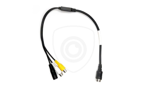 Adattatore 4-PIN maschio / 2x RCA femmina + alimentazione femmina Adattatore 4-PIN maschio / 2x RCA femmina + alimentazione femmina
