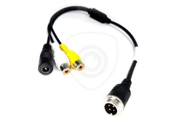 Adattatore 4-PIN maschio / 2x RCA femmina + alimentazione femmina Adattatore 4-PIN maschio / 2x RCA femmina + alimentazione femmina