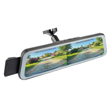 Monitor touch nello specchietto retrovisore 9,66" con telecamera anteriore