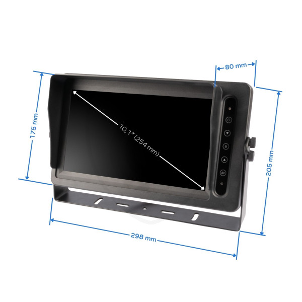 monitor AHD impermeabile 10,1 pollici Quad per telecamera dimensioni