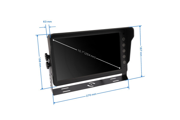 Monitor VESTYS AHD 10,1″ DVR per un massimo di 6 telecamere