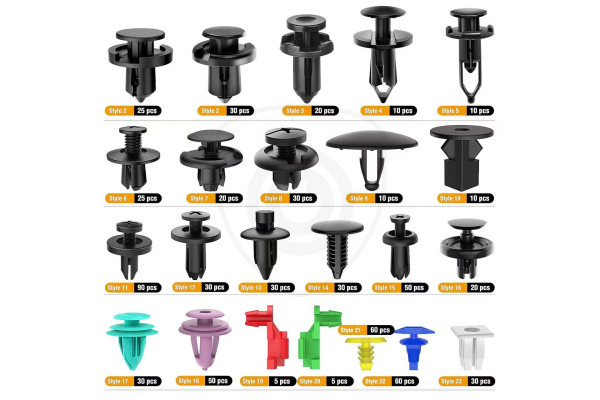 Set di clip e fermagli per auto – 680 elementi di fissaggio + 45 utensili e accessori