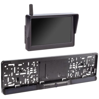 Set wireless del monitor con telecamera solare nella targa