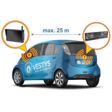 Set wireless del monitor con telecamera solare nella targa