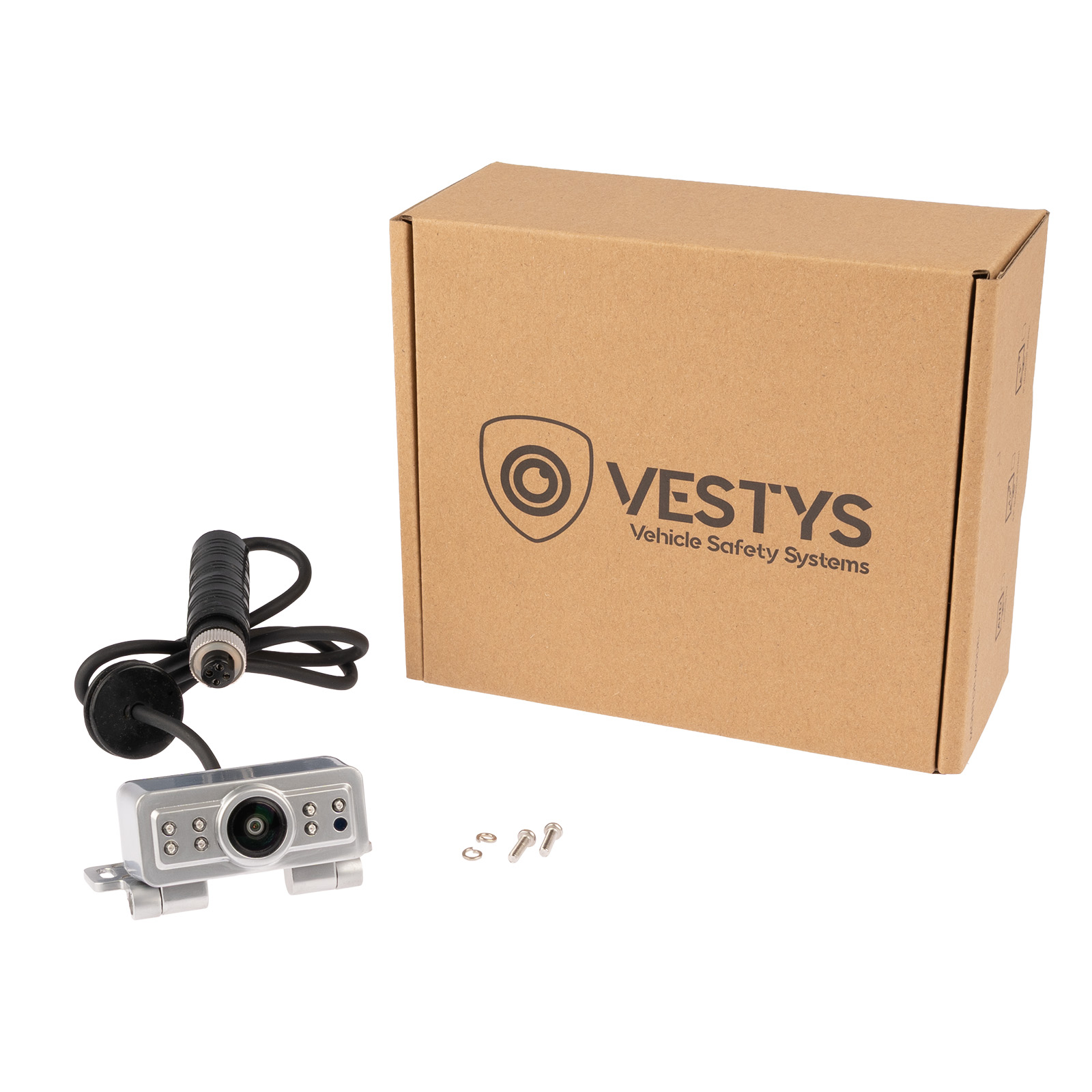 cosa contiene la confezione della telecamera VESTYS AI contenuto della confezione della telecamera VESTYS AI