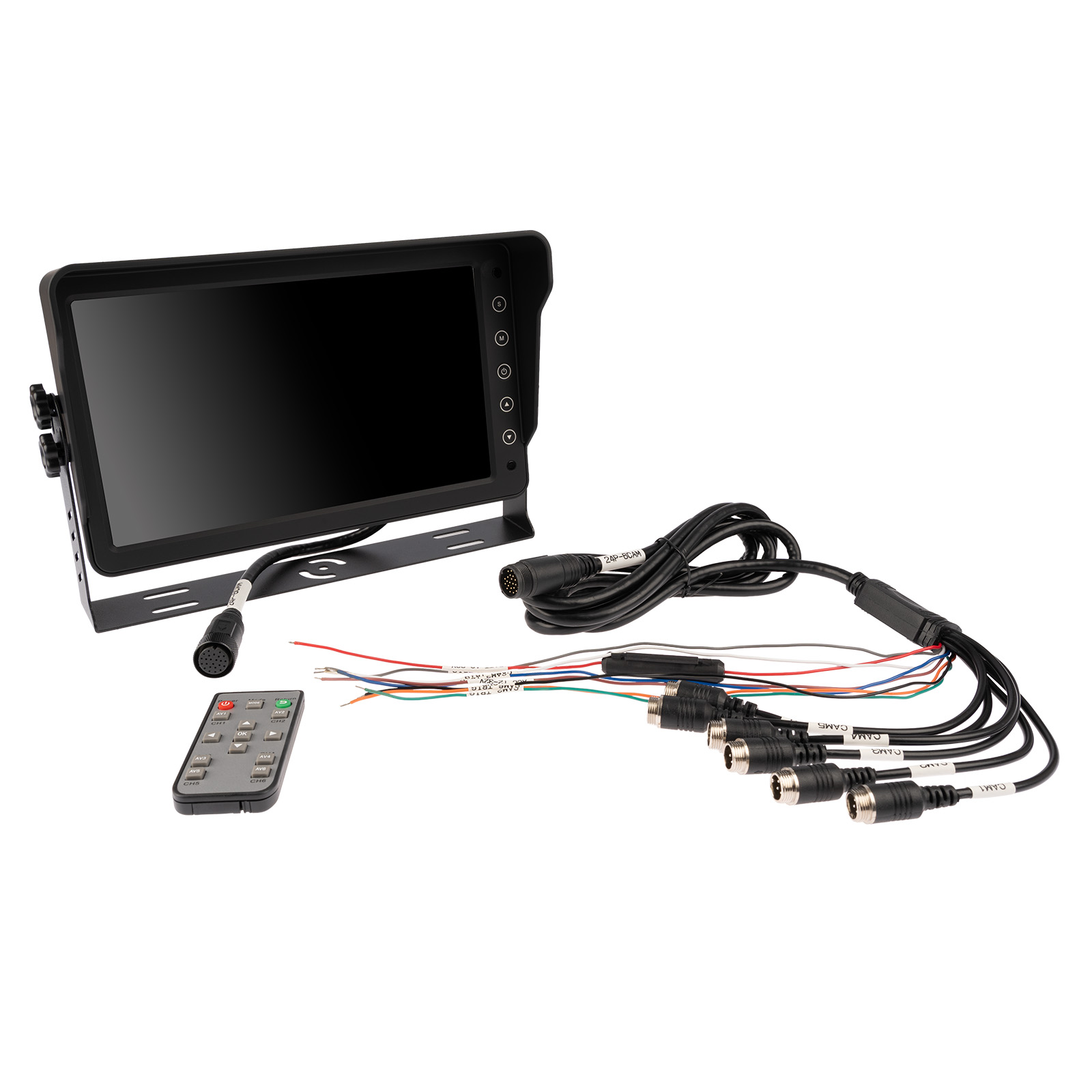 Contenuto della confezione del monitor AHD per 6 telecamere