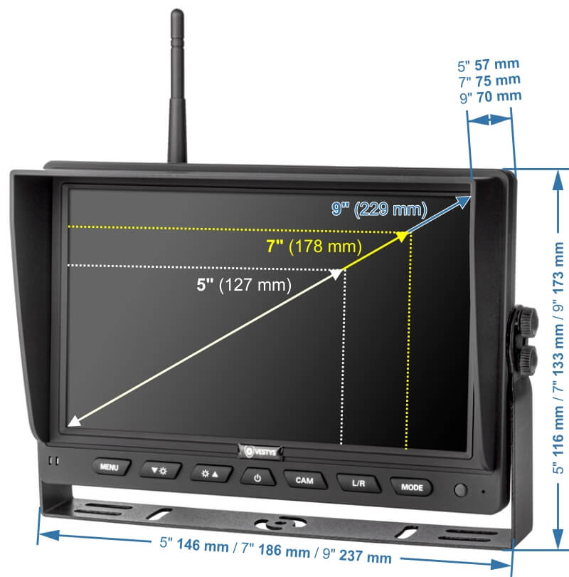 set wireless wifi telecamera AHD dimensioni
